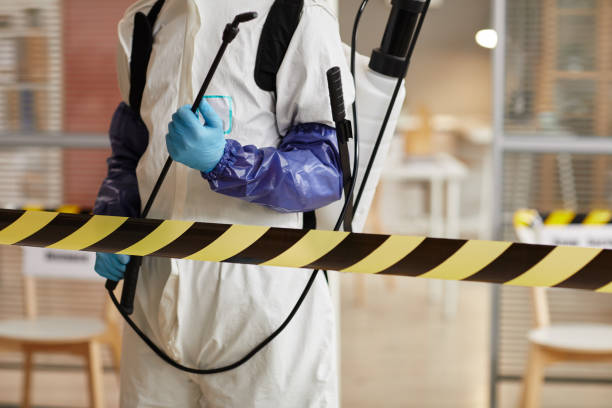 Professional Biohazard Cleanup technician working in Casco, ME